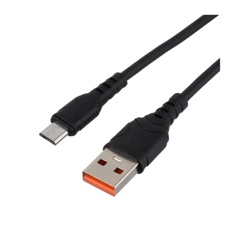 *Кабель GoPower GP06M USB (m)-microUSB (m) 1.0м 2.4A ПВХ черный (1/200/800) 