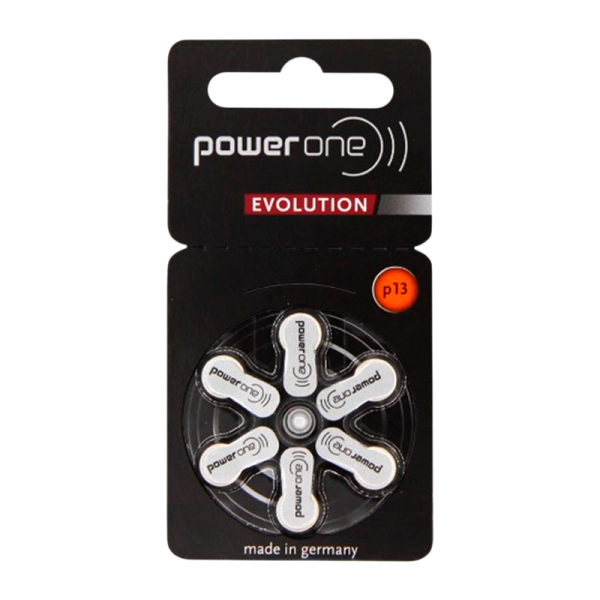 Батарейка PowerOne ZA13 Evolution BL6 Zinc Air 1.45V (6/60/300)