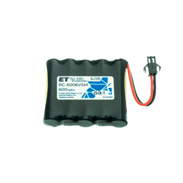 Аккумулятор ET RC-6006VSM BL1 черный, 6.0В, 600мАч, Ni-Mh
