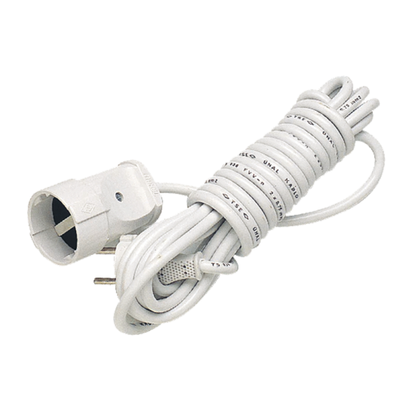 Удлинитель Makel 1р.Б/З 5.0м белый 10008 (1/12)