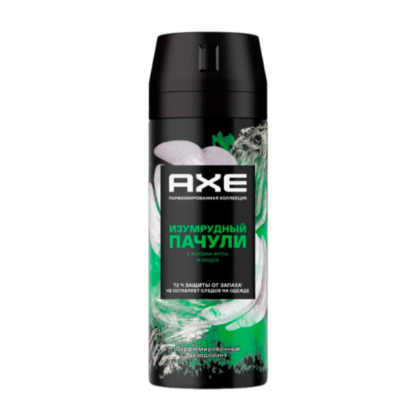Дезодорант мужской AXE Изумрудный пачули 150мл парфюмированный (1/6)