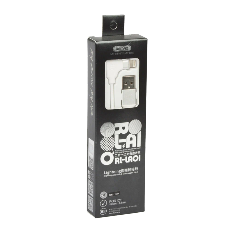 USB кабель REMAX RL-LA01&nbsp;&nbsp;(IPhone 5/6/7/SE) (1M, 2.1A) Белый