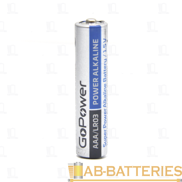 Батарейка GoPower LR03 AAA BOX20 Shrink 4 Alkaline 1.5V (4/20/640)