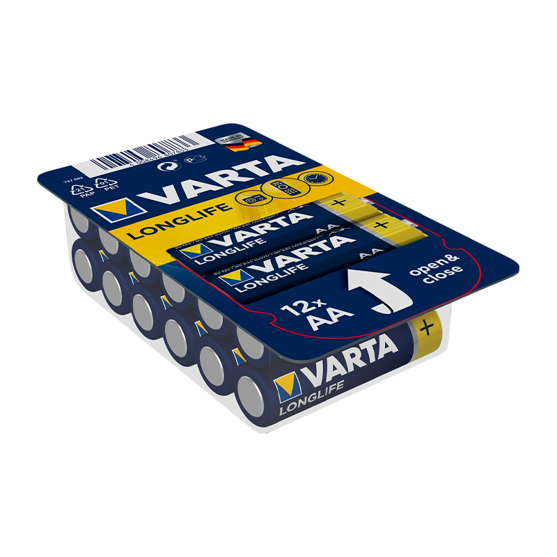Батарейка Varta LONGLIFE LR6 AA BOX12 Alkaline 1.5V (4106)