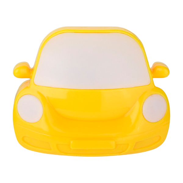 Ночник Camelion NL-196 "Машинка" 1LED 0.5W 220V в розетку с выключателем желтый (1/24/96)