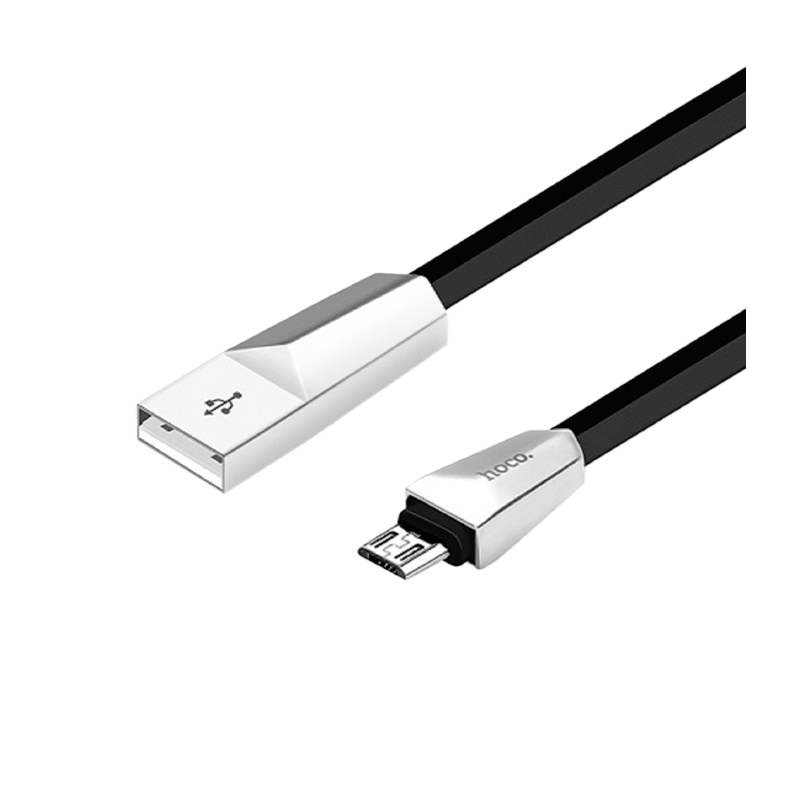 Кабель HOCO X4 USB (m)-microUSB (m) 1.2м 2.4A силикон черный (1/32/320)