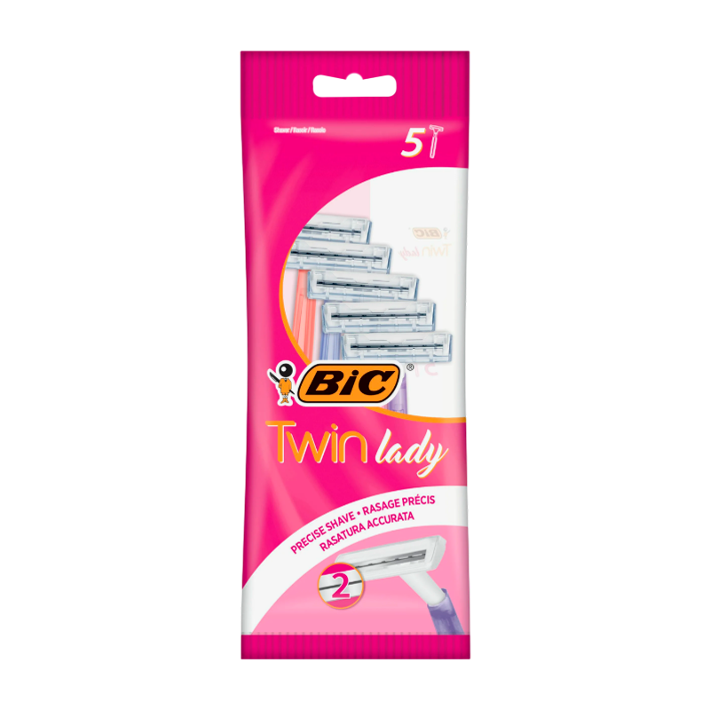 Бритва BIC "Twin Lady" 2 лезвия пластиковая ручка 5шт. (1/20)