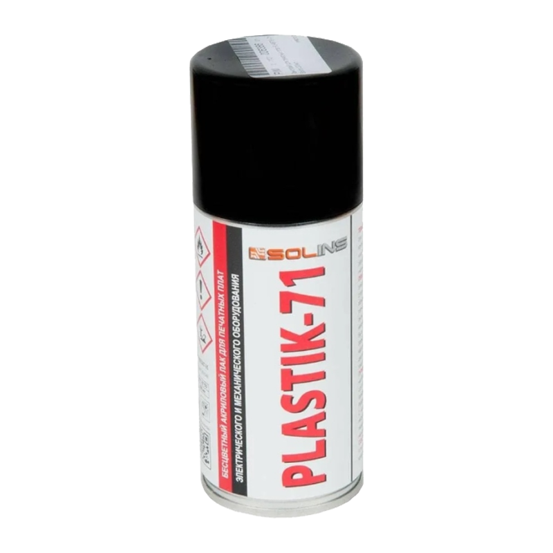 Лак акриловый Solins PLASTIK 71 100мл для печатных плат