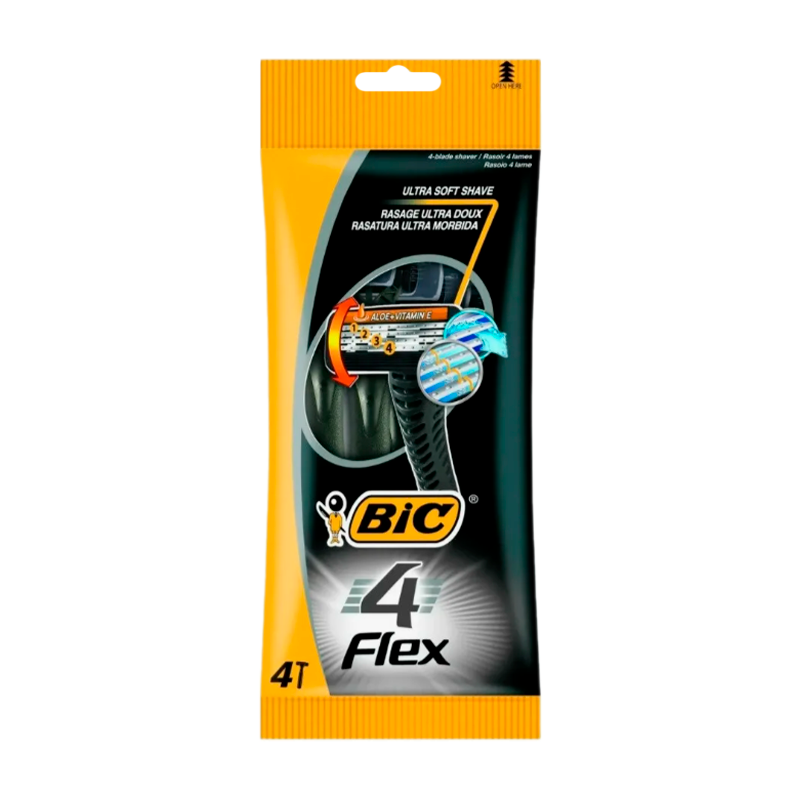 Бритва BIC "Flex 4" 4 лезвия 4шт. (1/10)