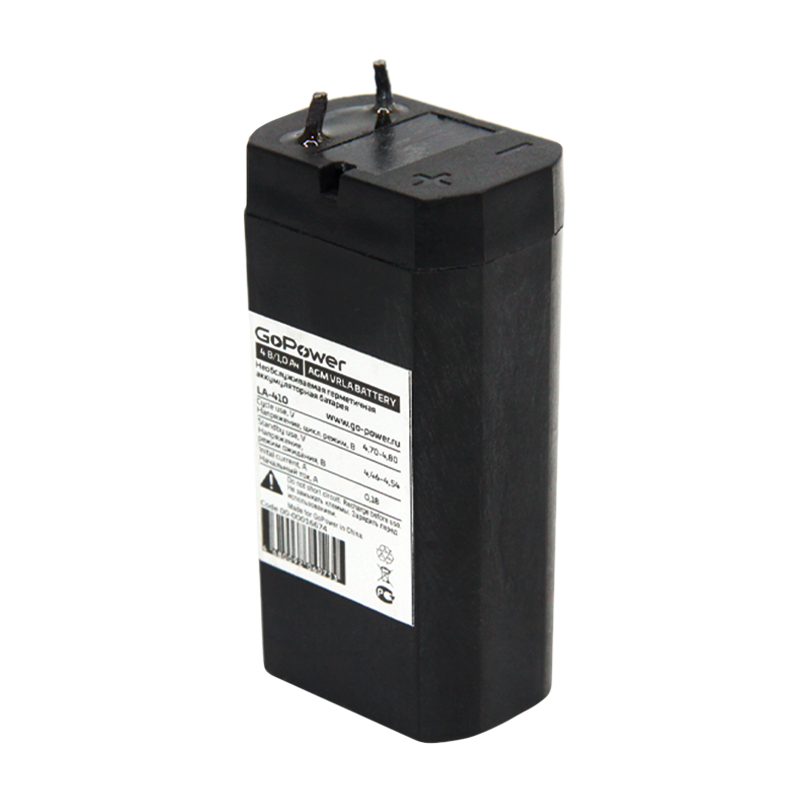 Аккумулятор свинцово-кислотный GoPower LA-410 4V 1.0Ah (1/200)