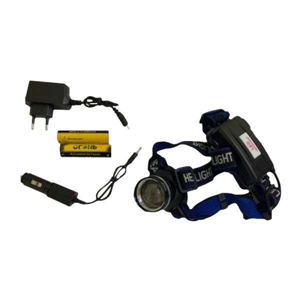 Фонарь налобный Без бренда HT-235-4 от аккумулятора 4 режима черный