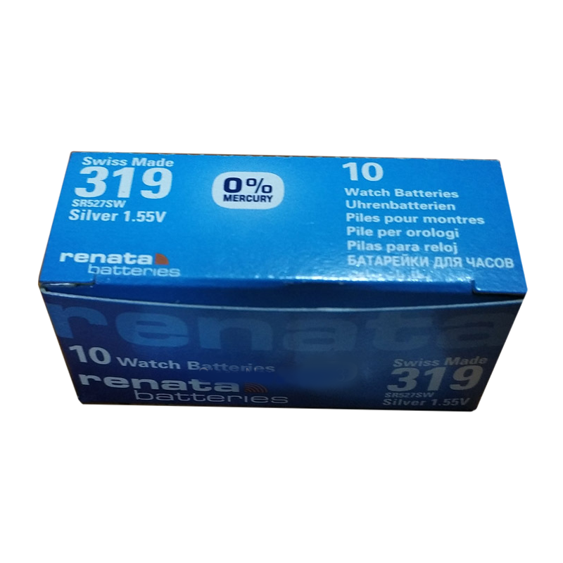 Батарейка Renata 319 (SR527SW) Silver Oxide 1.55V (1/10/100)