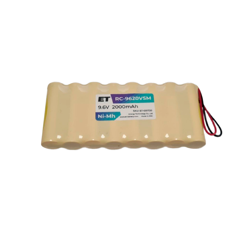 Аккумулятор ET RC-9620VSM PK1 чёрный, 9.6V, 2000mAh, Ni-Mh