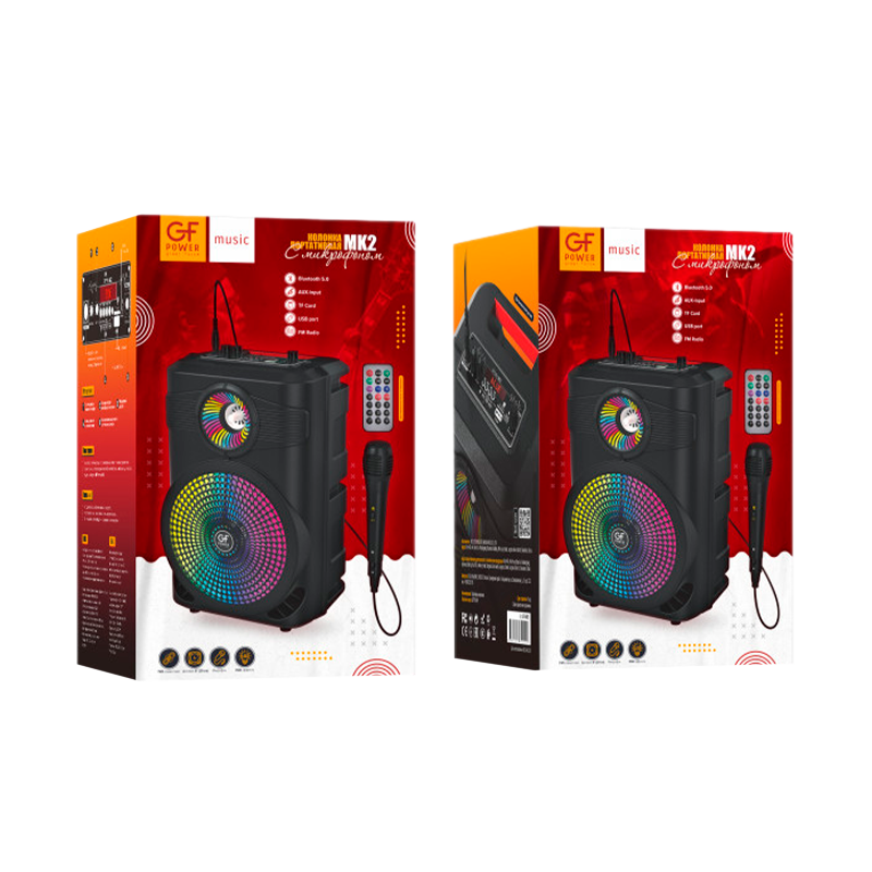 Портативная колонка GFPower MK2 bluetooth 5.0 FM/TF/USB/AUX (1/6)
