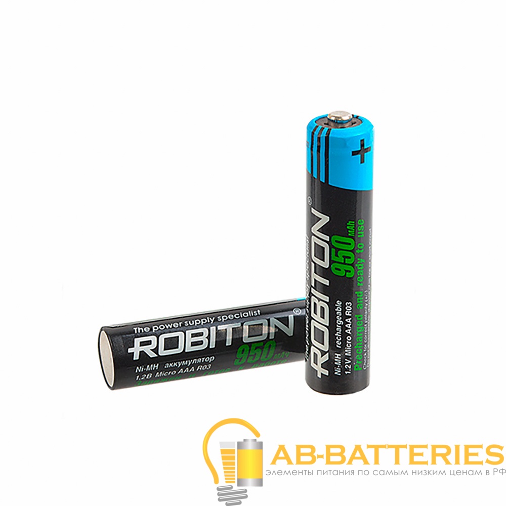 Аккумулятор ROBITON RTU950MHAAA-2 BL2 (2/50/200)