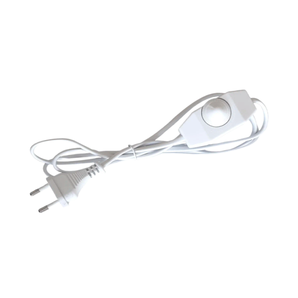 Кабель питания Прогресс для бра 1.7м 10A 2x0.5мм² с диммером белый (1/200)