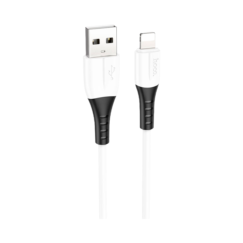 Кабель HOCO X82 USB (m)-Lightning (m) 1.0м 2.4A силикон белый (1/31/310)