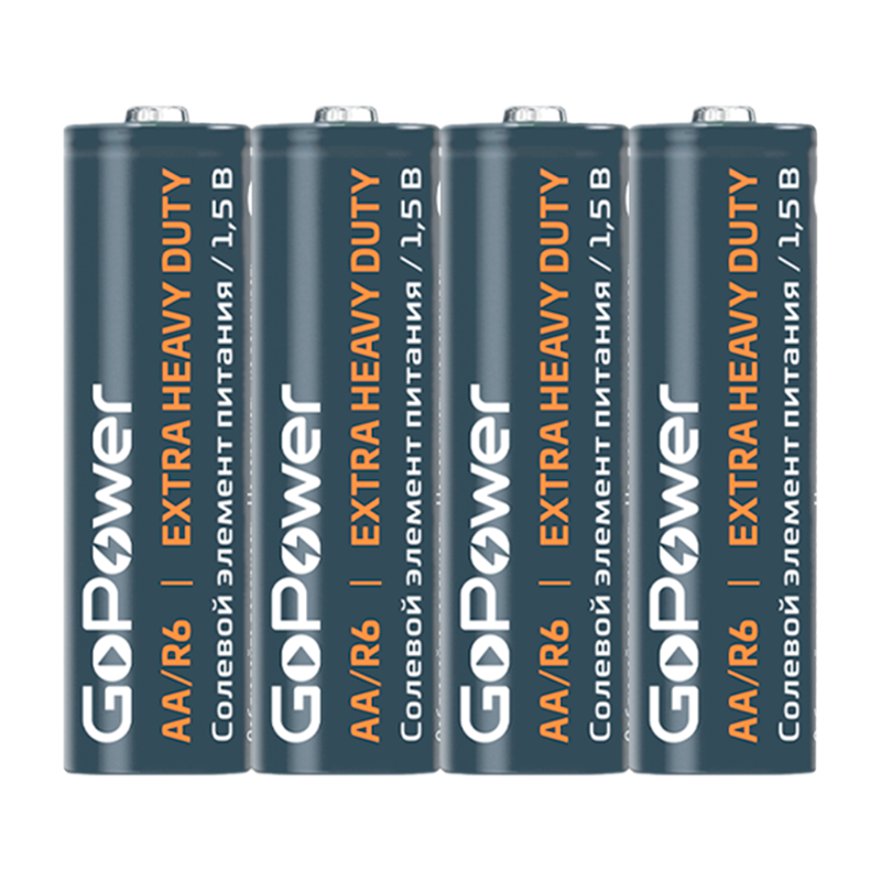 Батарейка GoPower R6 AA BL4 Heavy Duty 1.5V (4/48/576)