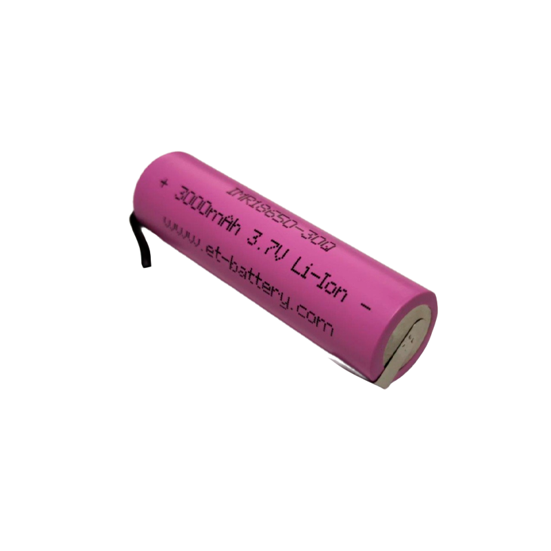Аккумулятор ET IMR18650-30Q-T, горизонтальный монтаж, 3000мАч, 20/35А, Li-Ion высокая токоотдача