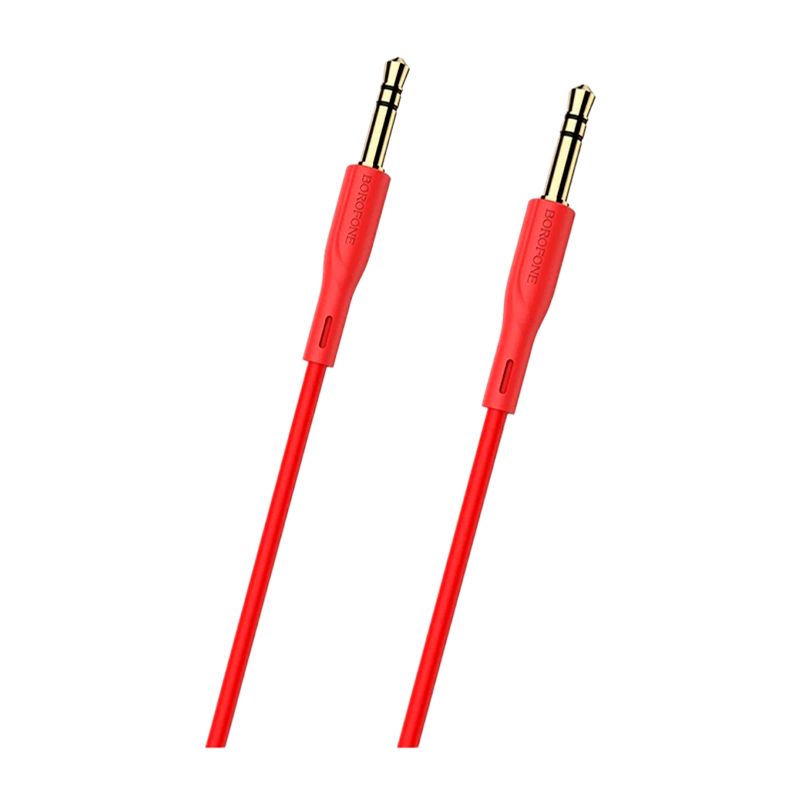 Кабель AUX Borofone BL1 Jack 3.5mm (m)-Jack 3.5mm (m) 1.0м TPE красный (1/50/200)