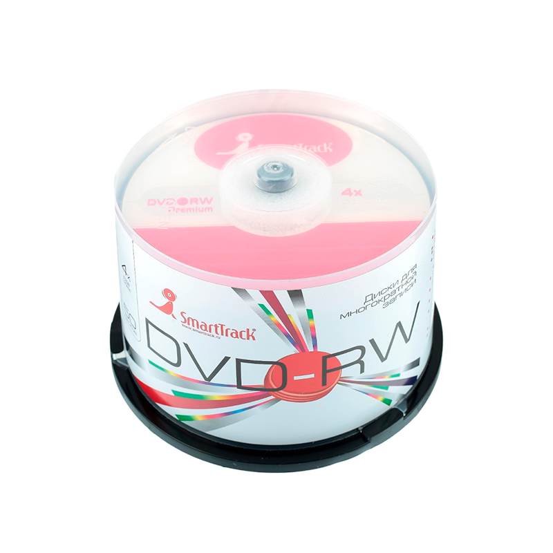 Диск DVD-RW SmartTrack CB-50 4.7GB 4x 50шт. cake box (50/250)