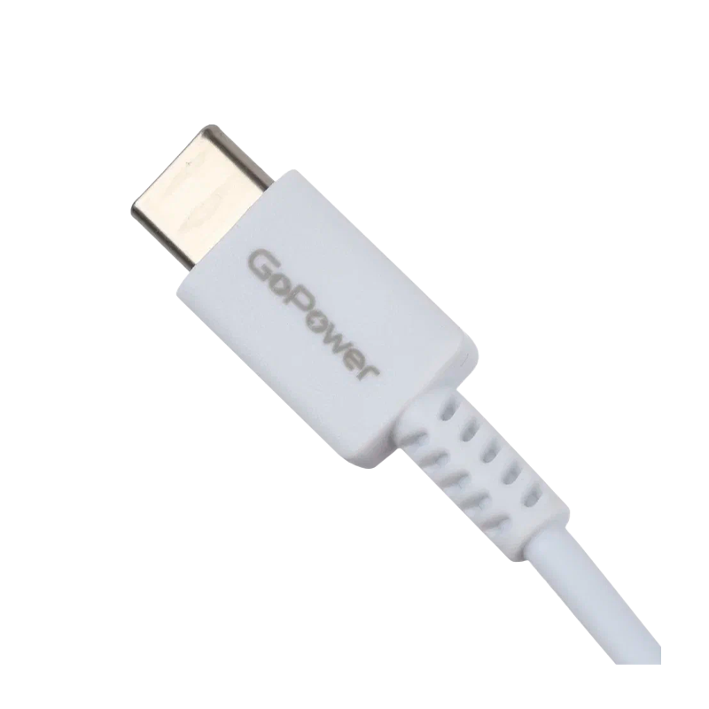 *Кабель GoPower GP20TT Type-C (m)-Type-C (m) 1.0м 100W белый (1/200/800) 