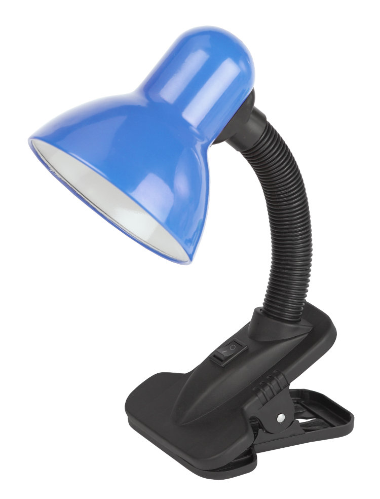 Светильник настольный ЭРА N-102 40W 220V E27 прищепка синий (1/30)