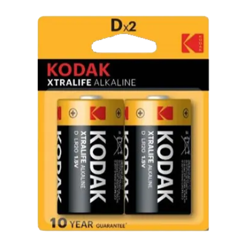 Батарейка Kodak XTRALIFE LR20 D BL2 Alkaline 1.5V (2/20/100)