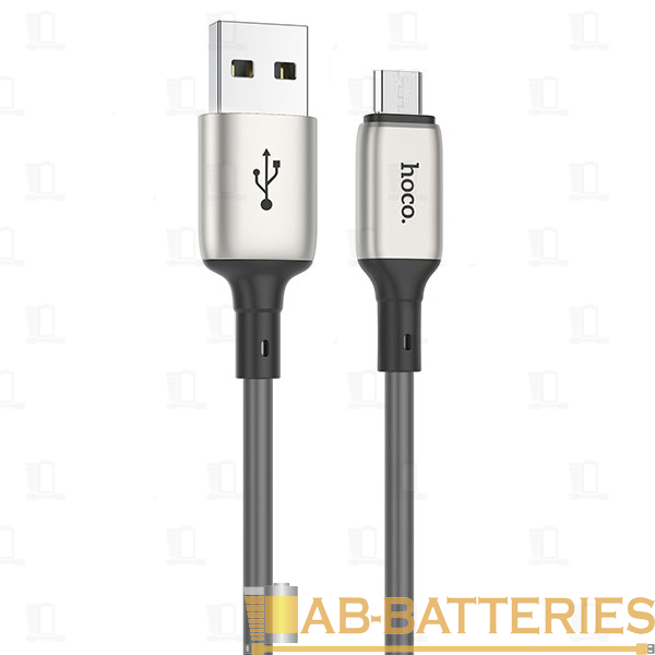 Кабель HOCO X66 USB (m)-microUSB (m) 1.0м 2.4A TPE серый (1/31/310)