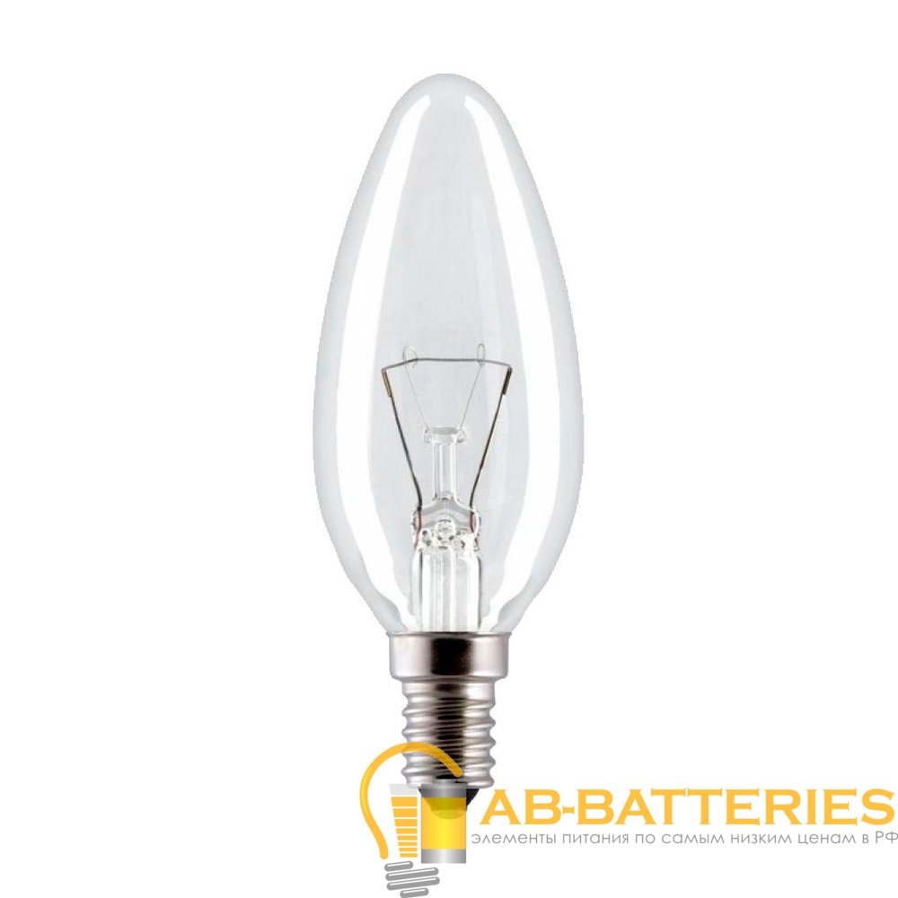 Лампа накаливания Без бренда E12 25W 220-240V свеча DP-704 прозрачная