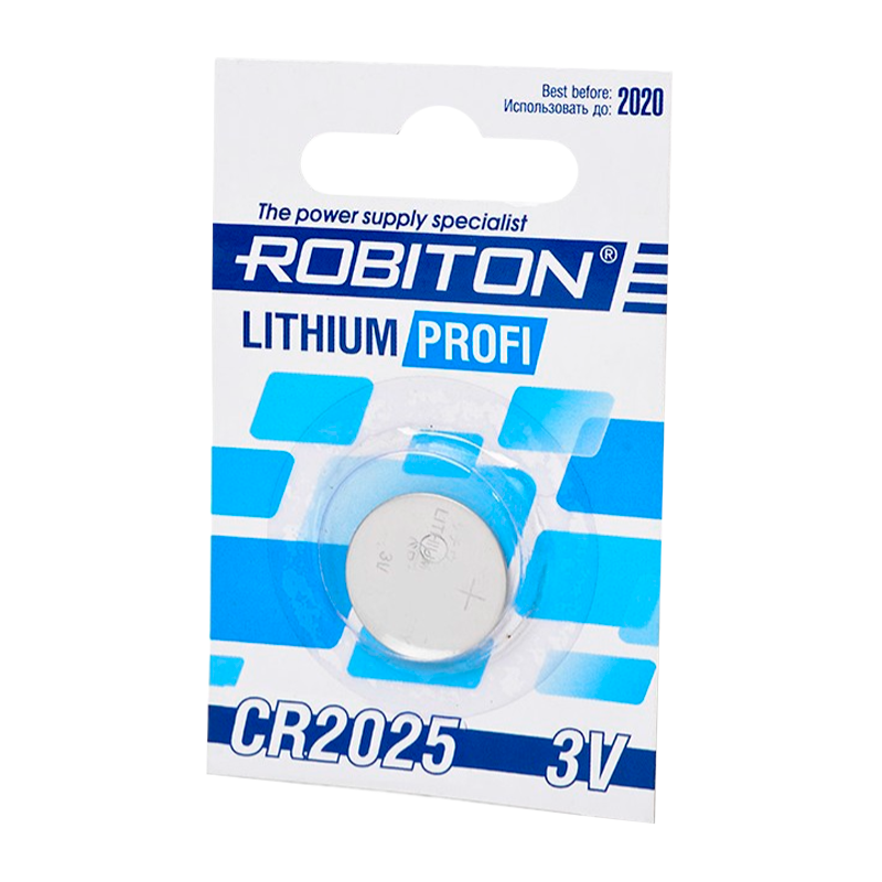 Батарейка ROBITON PROFI R-CR2025-BL1, CR2025 BL1 (1/40/1800)