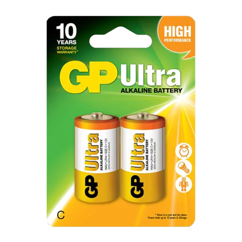 Батарейка GP ULTRA LR14 C BL2 Alkaline 1.5V (2/20/160) R