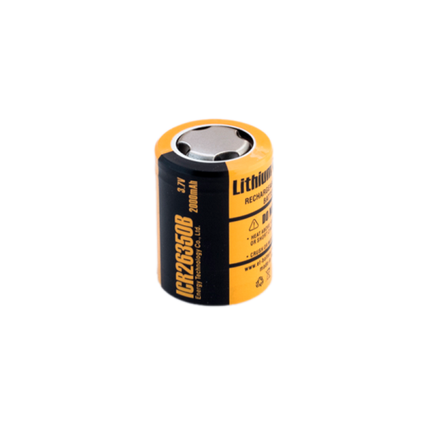 Аккумулятор ET ICR26350B 26.0*35.0, 2000mAh, Li-Ion (1/200)