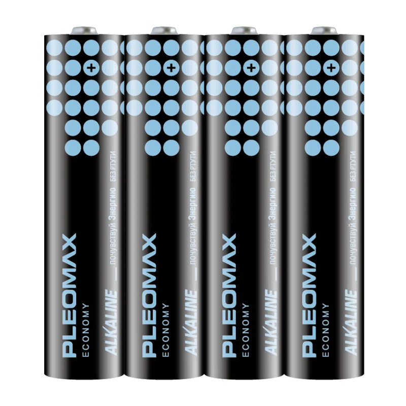 Батарейка Pleomax ECONOMY LR03 AAA Shrink 4 Alkaline 1.5V (4/48/960/46080)