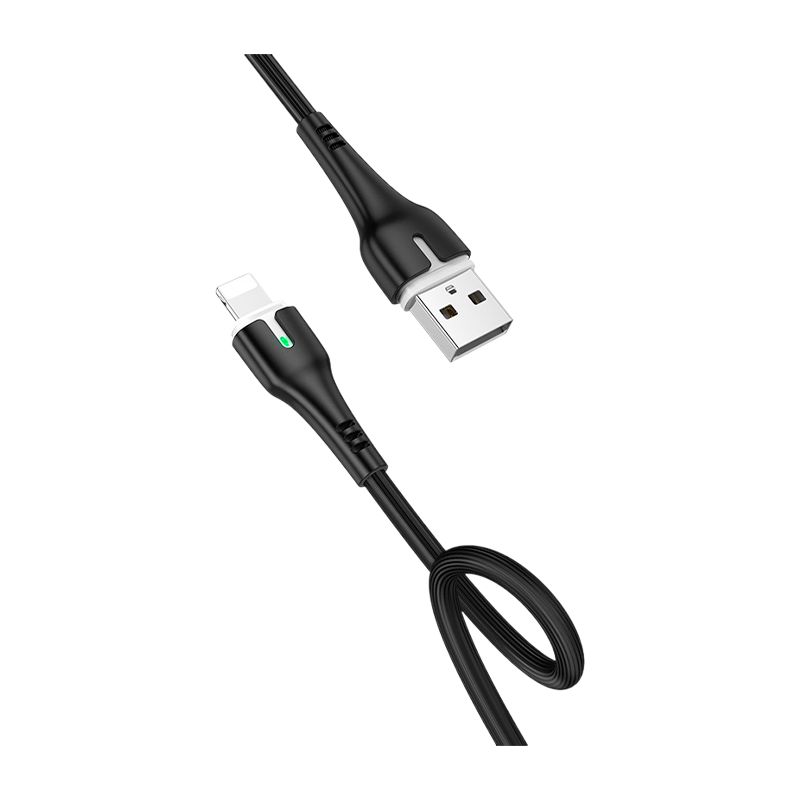 Кабель HOCO X45 USB (m)-Lightning (m) 1.0м 2.4A силикон черный (1/22/220)