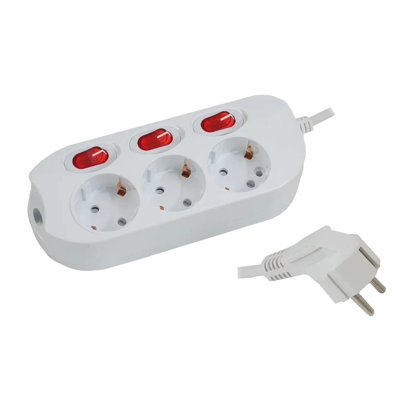 Удлинитель Старт S 3р.С/З 16A 1.5м с выкл. IP20 белый (1/20)