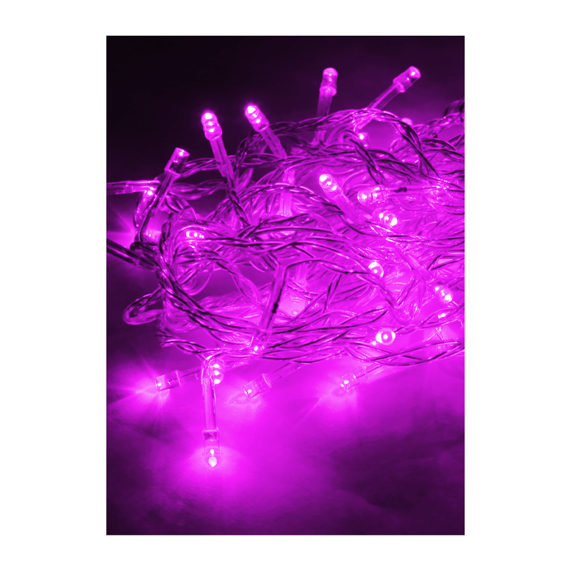 Гирлянда Космос 50LED 6.5м лампочки нить 8 режимов фиолетовый (1/100)
