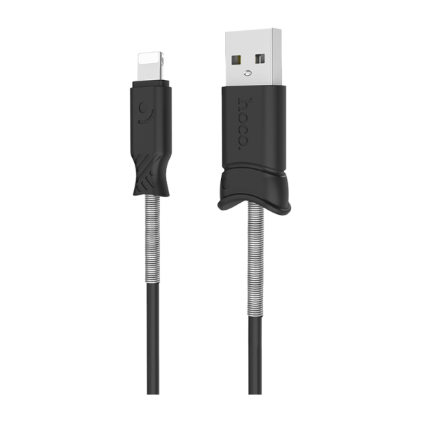Кабель HOCO X24 USB (m)-Lightning (m) 1.0м 2.4A TPE черный (1/31/310)