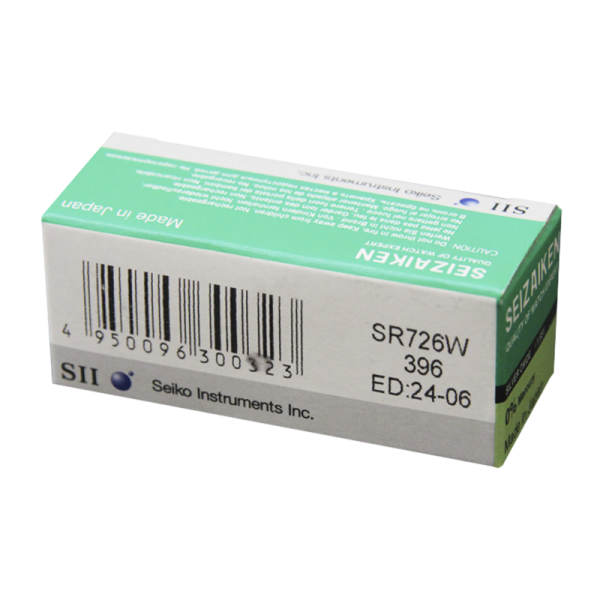 Батарейка SEIZAIKEN 396 (SR726W) Silver Oxide 1.55V (1/10/100/1000)