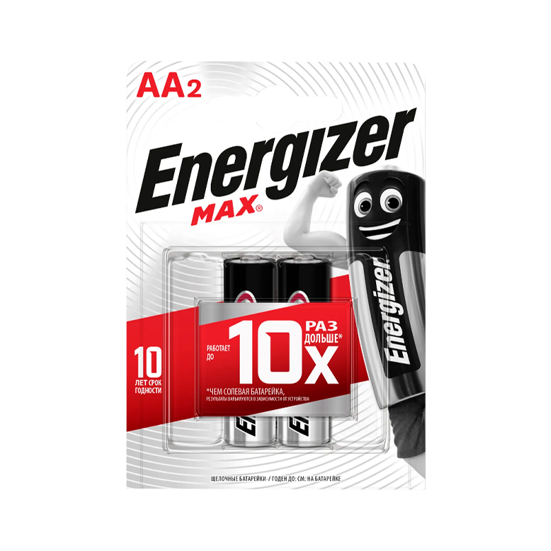 Батарейка Energizer MAX LR6 AA BL2 Alkaline 1.5V (2/24)