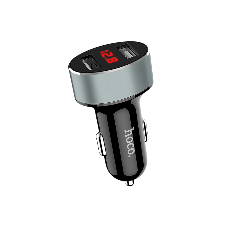 Автомобильное З/У HOCO Z26 2USB 2.1A черный (1/20/120)
