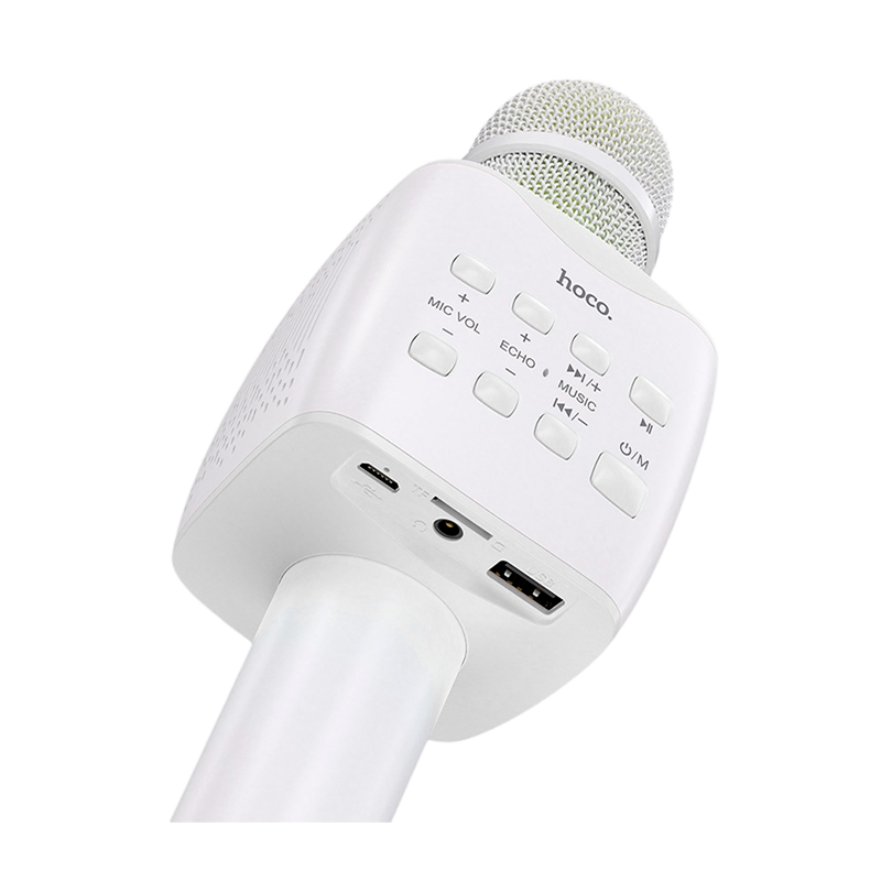 Микрофон HOCO BK5 динамический 72 дБ bluetooth 5.0 microSD белый (1/30)