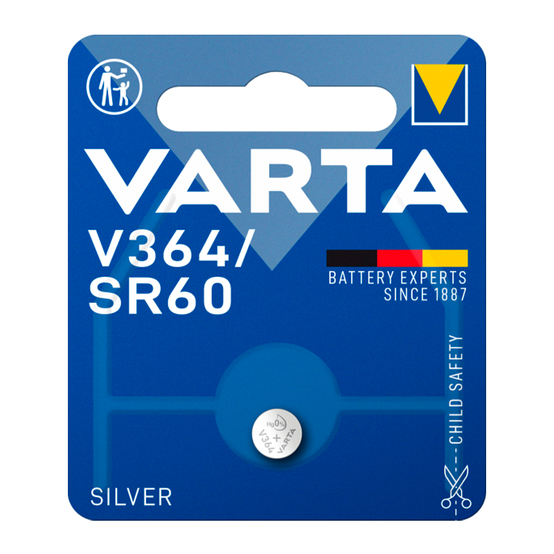 Батарейка Varta 364 (SR621SW) BL1 (на крючок) Silver Oxide 1.55V (1/10/100)