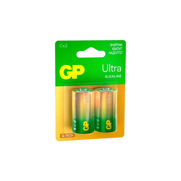 Батарейка GP ULTRA G-Tech LR14 C BL2 Alkaline 1.5V (2/20/160)