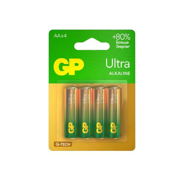 Батарейка GP ULTRA G-Tech LR6 AA BL4 Alkaline 1.5V (4/40/160)