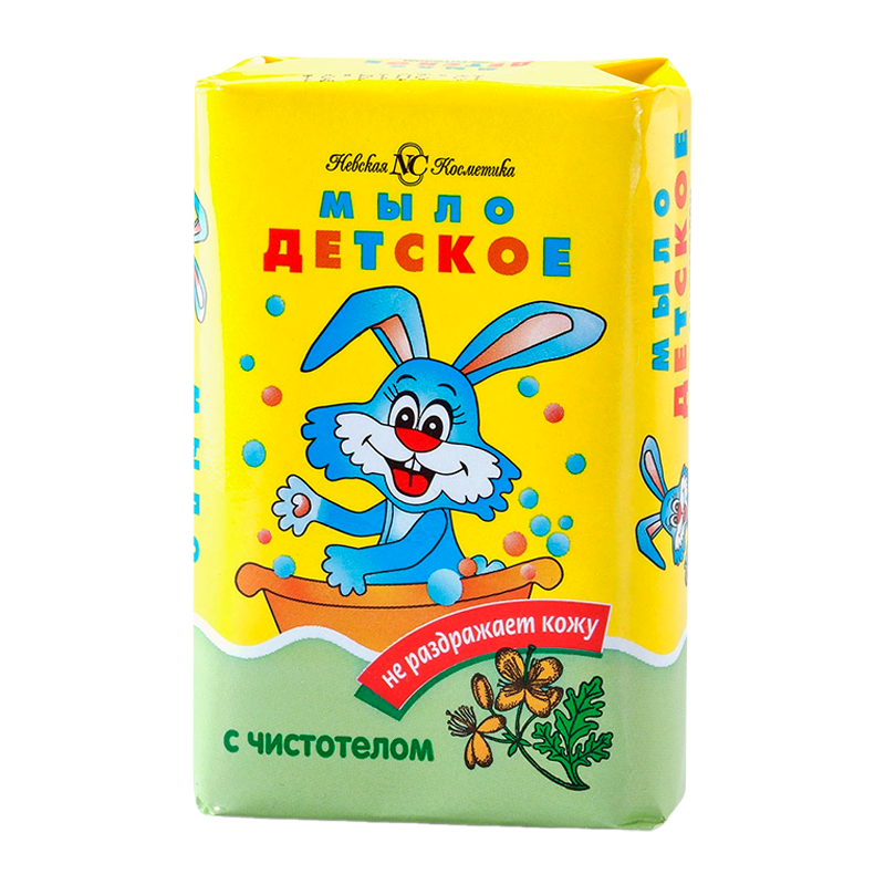 Мыло Невская Косметика для детей с чистотелом 90 г (1/72)