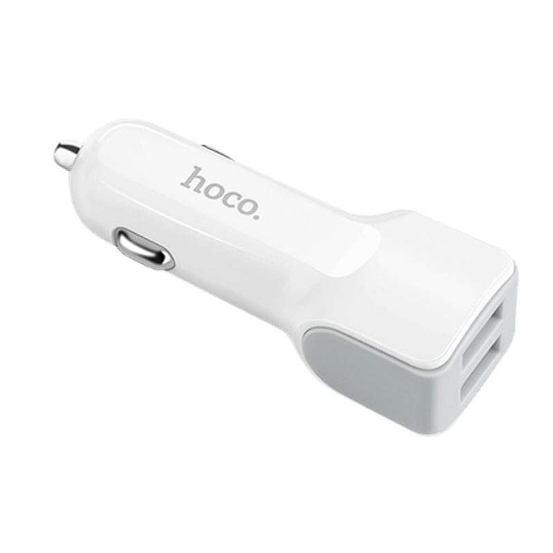 Автомобильное З/У HOCO Z23 2USB 2.4A белый (1/28/280)