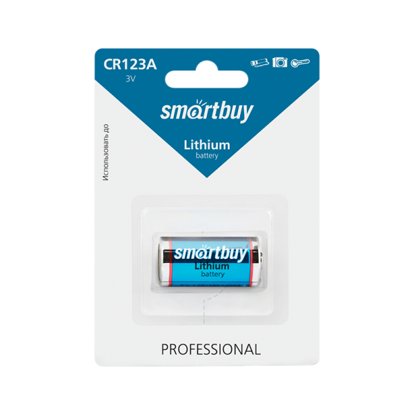 Батарейка Smartbuy CR123A BL1 Lithium 3V (1/12/144)