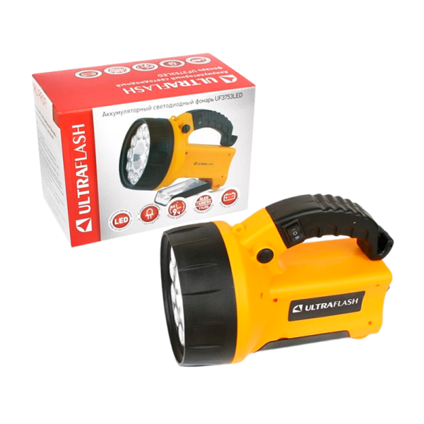 Фонарь туристический Ultraflash UF3753LED 10W 11LED от аккумулятора IP22 3 режима желтый (1/20)