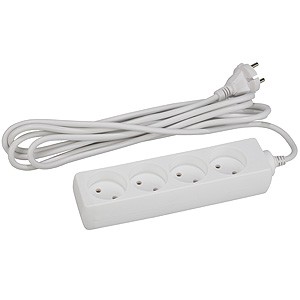 Удлинитель ЭРА UX 4р.Б/З 6A 3.0м белый